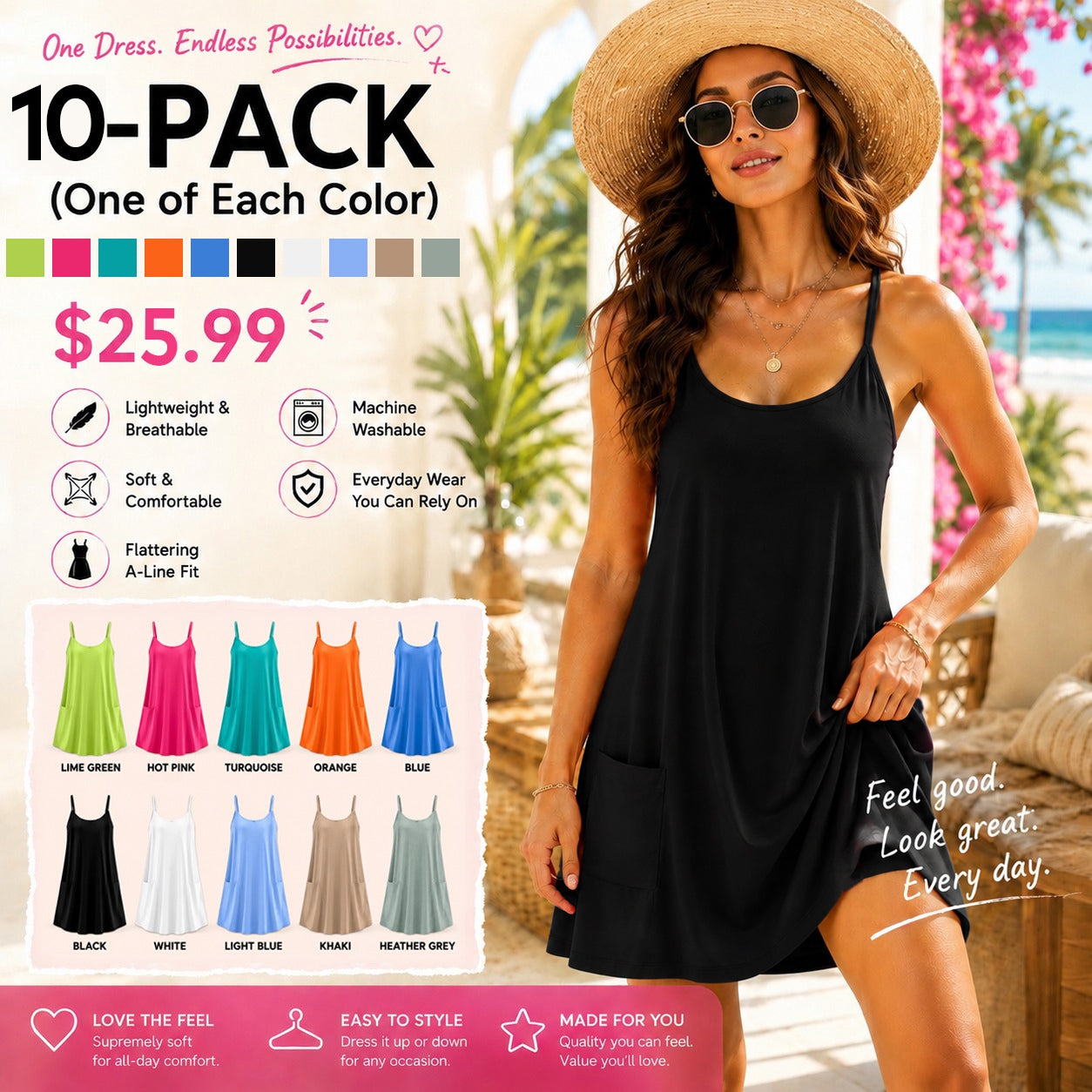 🔥Great Deals丨Women's sleeveless backless tennis mini dress with built-in shorts to avoid bathroom hassles.