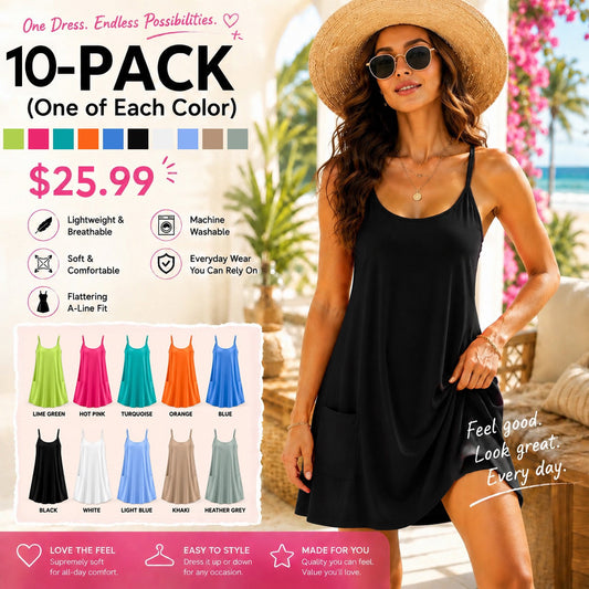 🔥Great Deals丨Women's sleeveless backless tennis mini dress with built-in shorts to avoid bathroom hassles.